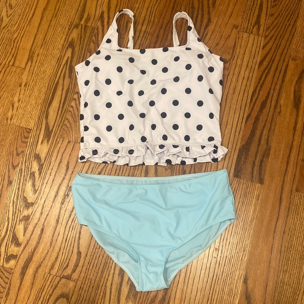 Polka dot high waisted Tankini
